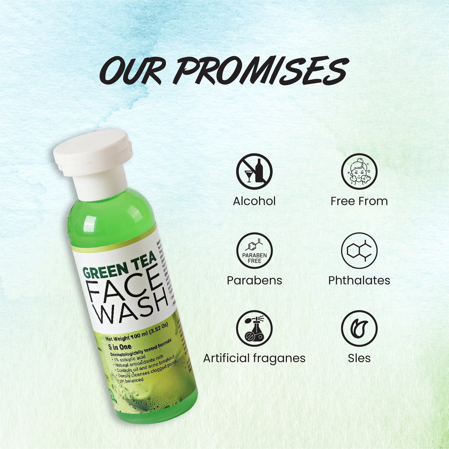 BF Professionals Green Tea Face Wash | 100ml