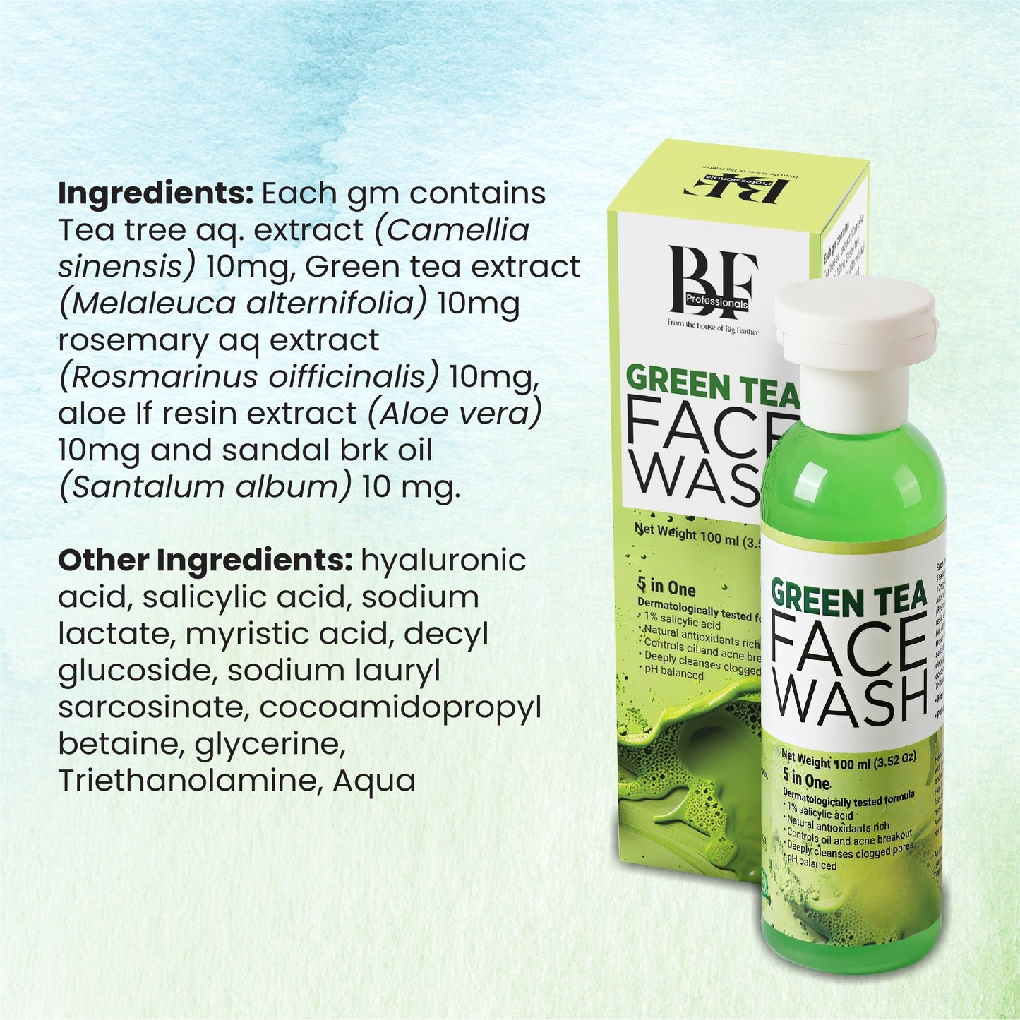 BF Professionals Green Tea Face Wash | 100ml